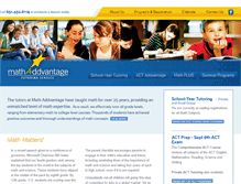 Tablet Screenshot of mathaddvantage.com